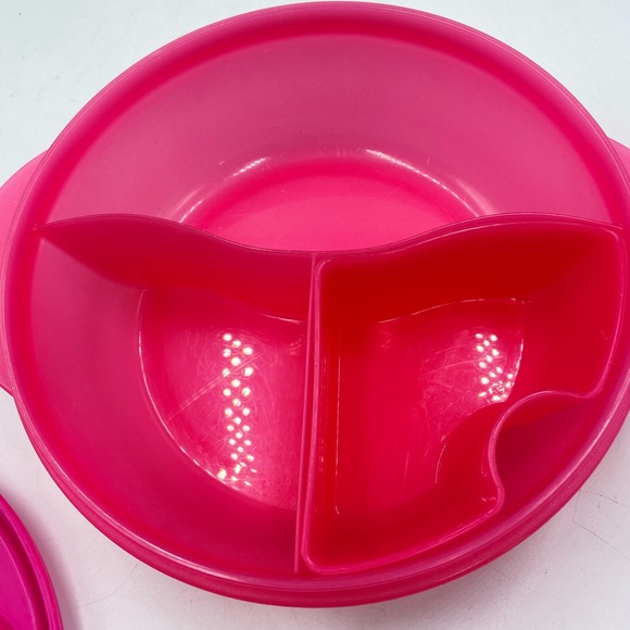 Tupperware Kitchen Tupperware Crystalwave Fushia Pink 34 Compartment Bowl With Lid Microwave